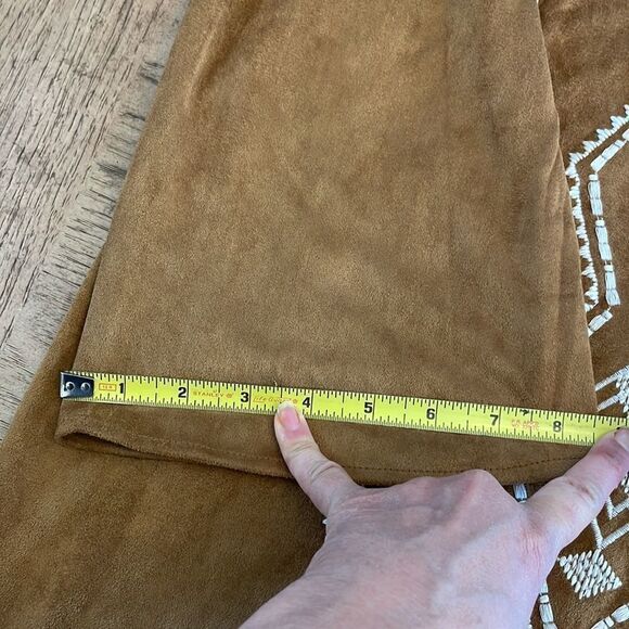 GIRL OBSESSED INDIAN INSPIRED SUEDE FEEL AND LOOK WASHABLE DRESS.   NEW … - Picture 11 of 11